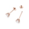 Kolczyki K0575 Diament Laboratoryjny 2 x 0.30ct różowe złoto sztyft zakręcany