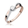 Pierścionek W0278 Diament Laboratoryjny 0,15ct różowe złoto