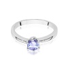 Pierścionek W0563 z tanzanitem 0,50ct białe złoto