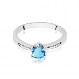Pierścionek W0563 Topaz Swiss 0,50ct białe złoto