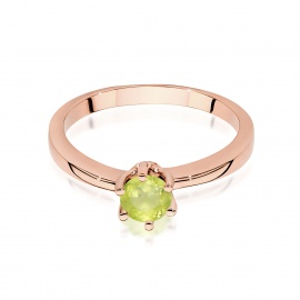 Pierścionek W0563 oliwin 0,60ct różowe złoto