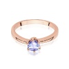 Pierścionek W0563 z tanzanitem 0,50ct różowe złoto