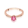 Pierścionek W0563 różowy topaz 0,60ct różowe złoto