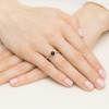 Pierścionek W0563 czarny diament 0,50ct żółte złoto
