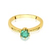 Pierścionek W0563 szmaragd 0,50ct żółte złoto