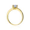 Pierścionek W0563 tanzanit 0,50ct żółte złoto