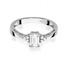 Pierścionek W0002 Diament Laboratoryjny 0,60ct białe złoto