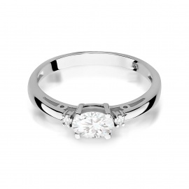 Pierścionek W0006 Diament Laboratoryjny 0,40ct białe złoto