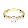 Pierścionek W0067 Diament laboratoryjny 0,40ct żółte złoto
