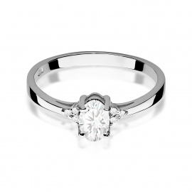 Pierścionek W0301 Diament laboratoryjny 0,40ct białe złoto