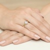 Pierścionek W0330 Diament laboratoryjny 0,40ct żółte złoto