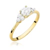 Pierścionek W0451 Diament laboratoryjny 0,50ct żółte złoto