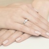 Pierścionek W0264 Diament Laboratoryjny 0,40ct białe złoto