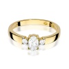 Pierścionek W0264 Diament Laboratoryjny 0,40ct żółte złoto