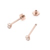 Kolczyki K0055 Diament 2 x 0,04ct różowe złoto sztyft zakręcany