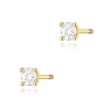 Kolczyki K0066 Diament 2 x 0,04ct żółte złoto sztyft zakręcany