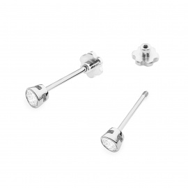Kolczyki K0067 Diament 2 x 0,10ct białe złoto sztyft zakręcany