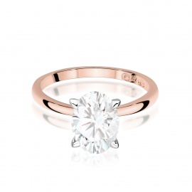 Pierścionek W0688 Diament Laboratoryjny 2,00ct różowe złoto