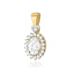 Zawieszka Z0312 Diament Laboratoryjny 0,40ct żółte złoto