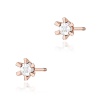 Kolczyki K0029 Diament 2 x 0,0086ct różowe złoto sztyft zakręcany