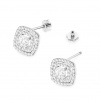 Kolczyki K0506 z diamentami białe złoto sztyft zakręcany