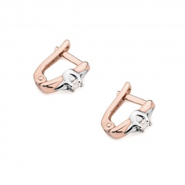 Kolczyki K0088 Diament 2 x 0,04ct różowe złoto