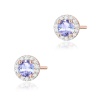 Kolczyki K0509 Tanzanit 2 x 0,50ct różowe złoto