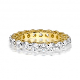 Pierścionek W0519 z diamentami żółte złoto