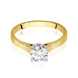 Pierścionek W0526 Diament 0,70ct żółte złoto