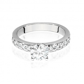 Pierścionek W0534 Diament 0,70ct białe złoto