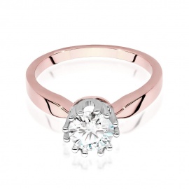 Pierścionek W0541 Diament 0,70ct różowe złoto