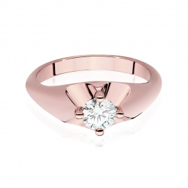 Pierścionek W0545 Diament 0,50ct różowe złoto