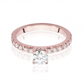 Pierścionek W0546 Diament 0,50ct różowe złoto