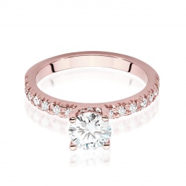 Pierścionek W0546 Diament 0,70ct różowe złoto