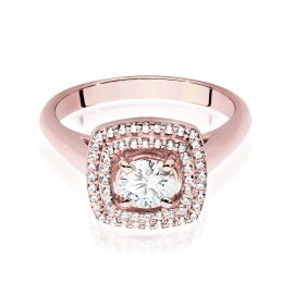 Pierścionek W0548 Diament 0,50ct różowe złoto