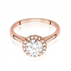 Pierścionek W0550 Diament 0,70ct różowe złoto