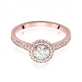 Pierścionek W0508 Diament 0,50ct różowe złoto