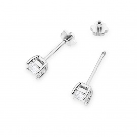 Kolczyki K0577 Diament 2 x 0.40ct białe złoto sztyft zakręcany