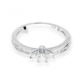Pierścionek W0199 Diament 0,20ct białe złoto