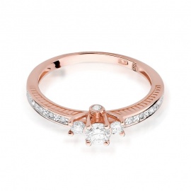 Pierścionek W0199 Diament 0,20ct różowe złoto