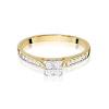 Pierścionek W0402 z diamentami żółte złoto