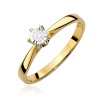 Pierścionek W0426 Diament 0,05ct żółte złoto