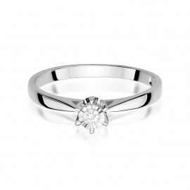 Pierścionek W0426 Diament 0,05ct białe złoto