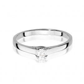 Pierścionek W0506 Diament 0,12ct białe złoto