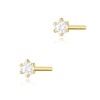 Kolczyki K0501 Diament 2 x 0,05ct żółte złoto