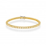 Bransoletka B0031 z diamentami żółte złoto