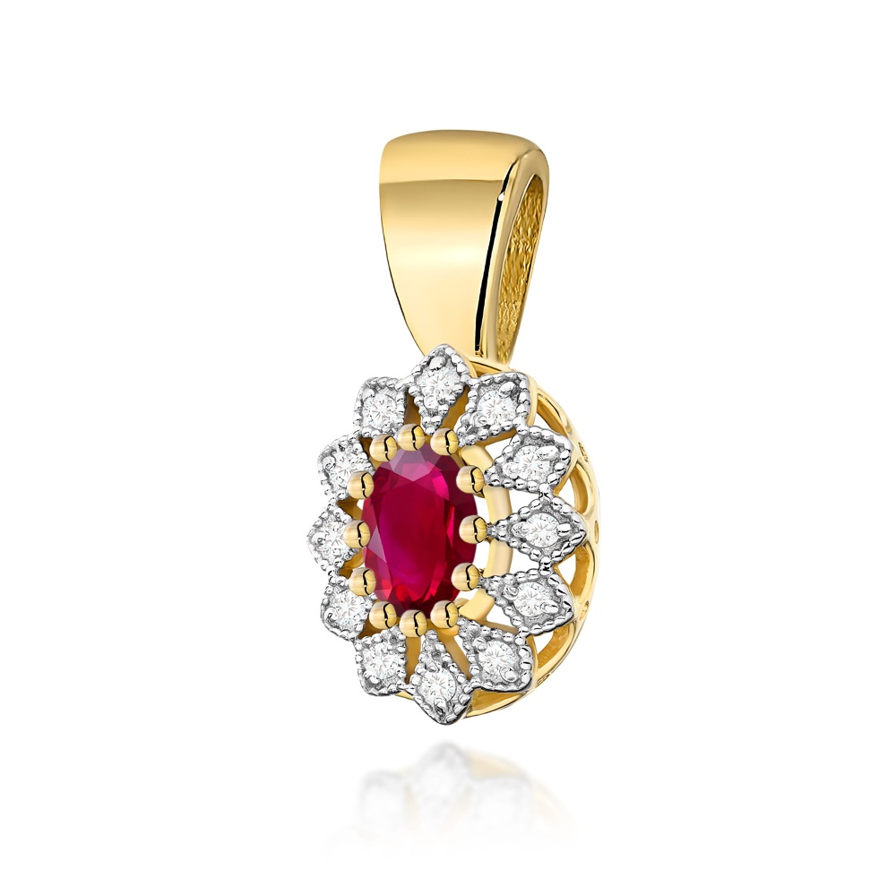 Zawieszka Z0354 Rubin 0,60ct białe złoto