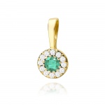 Zawieszka Z0443 Szmaragd 0,15ct żółte złoto