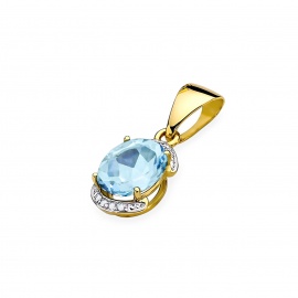 Zawieszka Z0150 Topaz Swiss 3,00ct żółte złoto