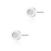 Kolczyki K0071 Diament 2 x 0,0145ct białe złoto